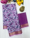 MG 420 Linen Daily Wear Printed Non Catalog Sarees Wholesale Price In Surat